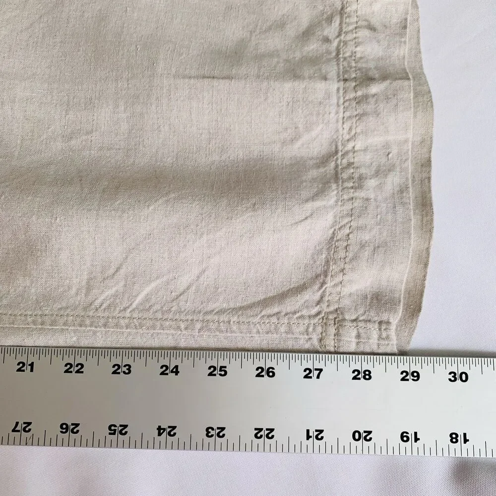 Old Navy 100% Linen Pants Mens 38x30 Beige Straight Leg Coastal Resort Beach Y2K